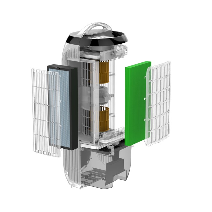Răcitor de aer, purificator de aer, umidificator și ventilator AERIUM TotalCare 4-în-1 H13WIFI